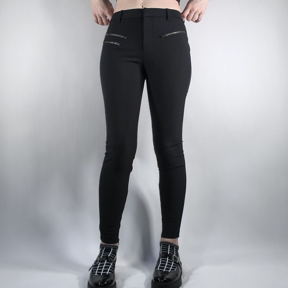 Skinny Fitted Trousers W/ Zippers